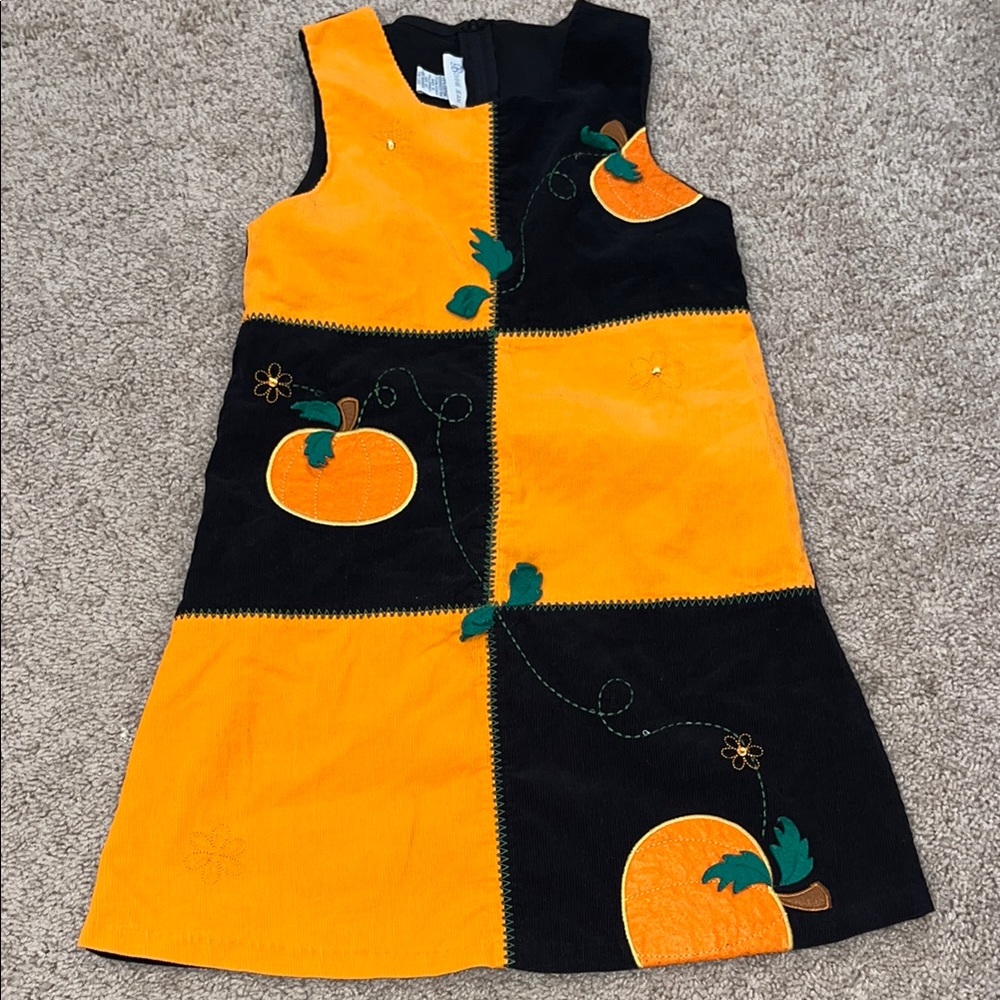 BONNIE JEAN VTG corduroy pumpkin jumper